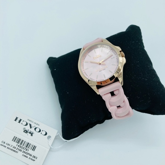 NWT COACH PINK LIBBY WATCH 34MM - Picture 6 of 9